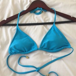 Light blue triangle bikini top